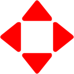 Red Rounded Arrows Favicon 
