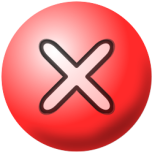 Red X Icon Favicon 