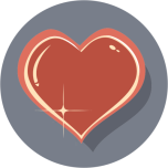Shiny Heart Icon Favicon 
