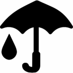 Umbrella And Raindrop Icon Favicon 