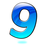 Glossy Number  Nine Favicon 