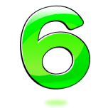  Glossy Number  Six   Favicon Preview 