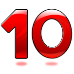 Glossy Number  Ten Favicon 