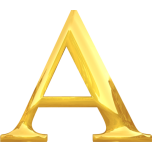Gold Typography A Favicon 