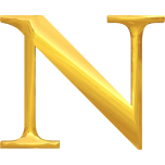 Gold Typography N Favicon 