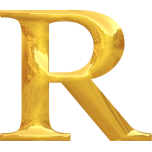 Gold Typography R Favicon 