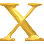 Gold Typography X Favicon 