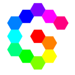 Hexagon Spiral Rainbow Favicon 