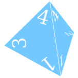 D Four Sided Die Blue Favicon 