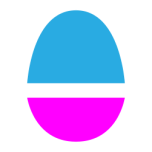 Magenta And Blue Egg Favicon 