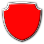 Red Shield On Grey Background Favicon 