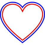 Red White Blue Heart Favicon 