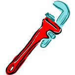 Roughly Drawn Pipe Wrench Favicon 