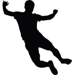 Jumping Man Silhouette Favicon 