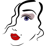 Stylised Woman Face Favicon 