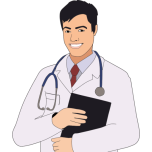 Young Male Doctor Facing Right Favicon 