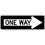 One Way Right Traffic Sign Horizontal Favicon 