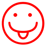 Red Smiley Sticking Out Tongue Favicon 
