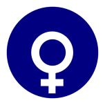 Female Gender Symbol In A Circle Favicon 