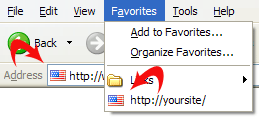 Here's what a favicon ico looks like in the address bar!